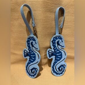 Vera Bradley Seahorse of Course Purse Charm Luggage Tags - Set of 2 RETIRED NWOT